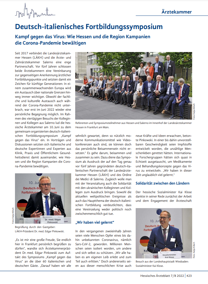 Bericht Hessisches Ärzteblatt
