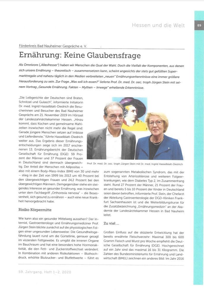 Ernährung: Keine Glaubensfrage