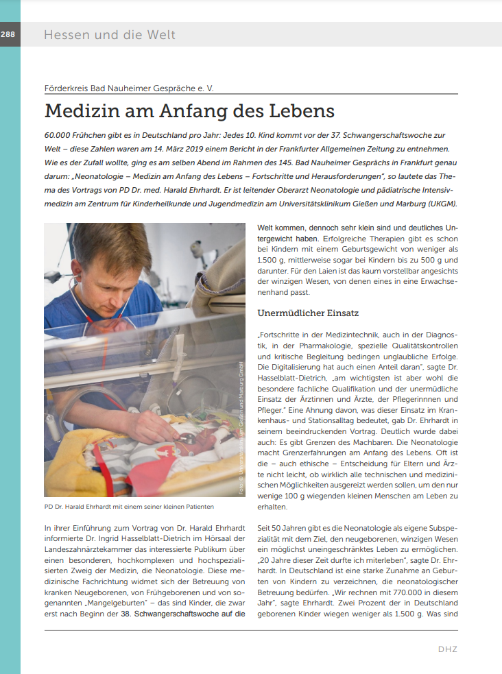 Medizin am Anfang des Lebens