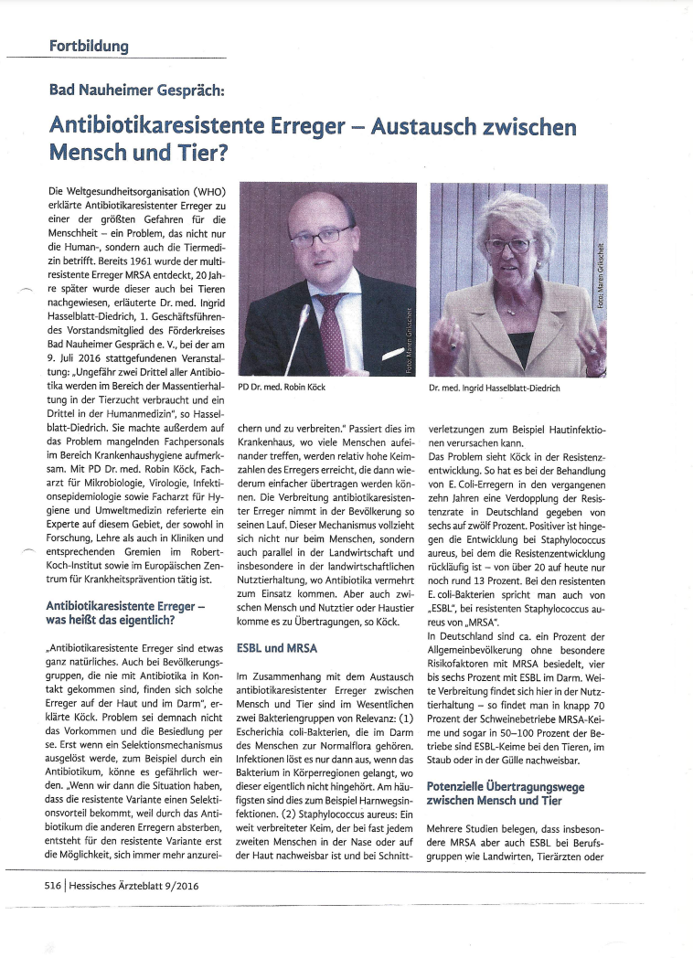 Antibiotikaresistente Erreger - Austausch zwischen Mensch und Tier?