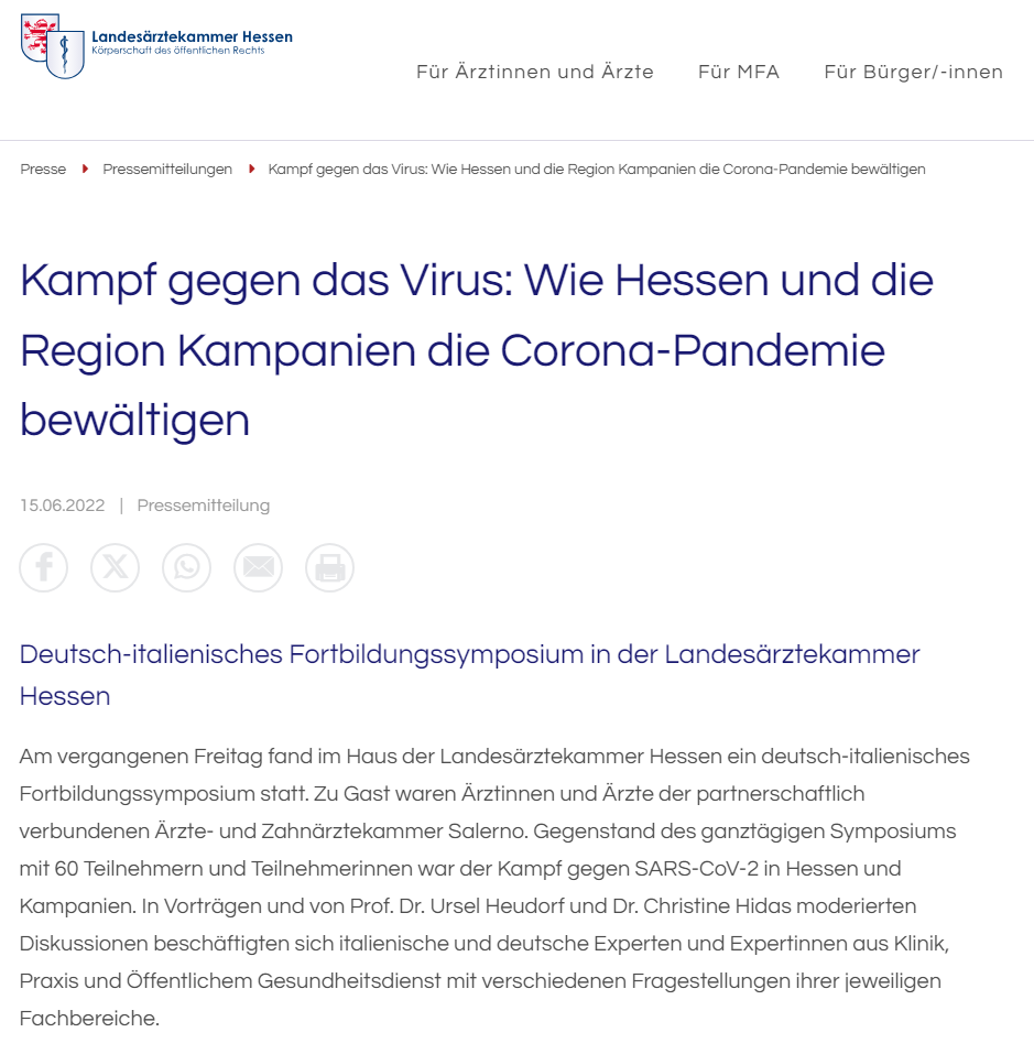 Kampf gegen das Virus: Wie Hessen und die Region Kampanien die Corona-Pandemie bewältigen