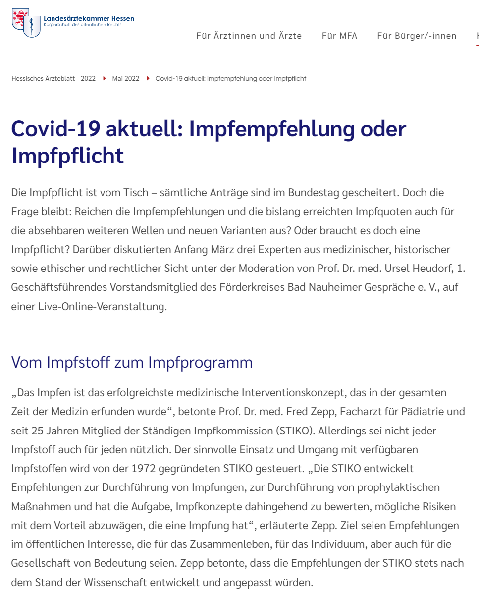 Covid-19 aktuell: Impfempfehlung oder Impfpflicht